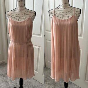Blush Pink Babydoll Dress Featuring Spaghetti Straps & a Nice Pink Inner Lining
